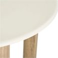 Fondi Dining Table - 120cm - 4 Seater - Round - White and Brown - Cement Look