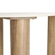 Fondi Dining Table - 120cm - 4 Seater - Round - White and Brown - Cement Look