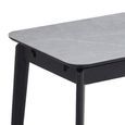 Turin Extending Dining Table - 130cm-160cm - 4-6 Seater - Grey and Black - Sintered Stone Top