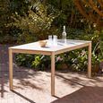 Alcudia Outdoor Dining Table - 160cm - 6 Seater - Sand - Ceramic and Aluminium