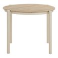 Abela Outdoor Dining Table - 90cm - 4 Seater - Round - Natural and Sand - Wooden and Aluminium