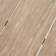 Abela Outdoor Dining Table - 90cm - 4 Seater - Round - Natural and Sand - Wooden and Aluminium