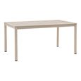 Alcudia Outdoor Dining Table - 160cm - 6 Seater - Sand - Ceramic and Aluminium