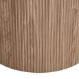 Athens Dining Table - 120cm - 4 Seater - Round - Fluted Base - White and Brown - Ceramic and Wooden