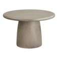 Bonnet Outdoor Dining Table - 120cm - 4 Seater - Round - Pedestal Base - Grey - Fiberglass