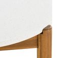 Terracina Outdoor Dining Table - 210cm - 8 Seater - Oval - White and Natural - Terrazzo and Acacia Wood