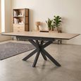 Infiniti Dune Oak Butterfly Extending Dining Table - 140cm-180cm - 4-8 Seater - Spider Leg