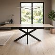 Infiniti Dune Oak Butterfly Extending Dining Table - 180cm-220cm - 8-10 Seater - Spider Leg