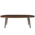 Beaunan Dining Table - 240cm - 8 Seater - Oval - Tapered Legs - Warm Brown - Mango Wood