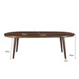 Beaunan Dining Table - 240cm - 8 Seater - Oval - Tapered Legs - Warm Brown - Mango Wood