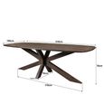 Lissabon Dining Table - 210cm - 8 Seater - Spider Legs -Malta - Mango Wood