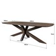 Lissabon Dining Table - 240cm - 8 Seater - Spider Legs - Malta - Mango Wood