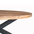 Sturdy Dining Table - 160cm - 6 Seater - Oval - Spider Legs - Natural - Mango Wood