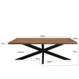 Sturdy Dining Table - 160cm - 6 Seater - Spider Legs - Natural - Mango Wood