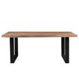 Sturdy Dining Table - 160cm - 6 Seater - U Legs - Natural - Mango Wood