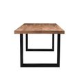 Sturdy Dining Table - 160cm - 6 Seater - U Legs - Natural - Mango Wood
