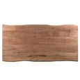 Sturdy Dining Table - 180cm - 6 Seater - Live Edge - U Legs - Natural - Mango Wood