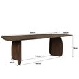 Trevor Dining Table - 220cm - 8 Seater - Malta - Mango Wood