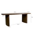 Tyler Curved Dining Table - 220cm - 8 Seater - Malta - Mango Wood