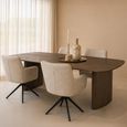 Tyler Curved Dining Table - 220cm - 8 Seater - Malta - Mango Wood