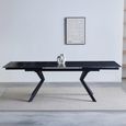 Valantino Extending Dining Table - 160cm-240cm - 6-10 Seater - Dark Grey - Sintered Stone