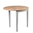 Altona Half Moon Extending Dining Table - 45cm-90cm - 2-4 Seater - Grey - Oak Top
