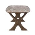 Dining Table - 200cm - 8 Seater - Sculptural Curved Legs - Dark Brown - Mango Wood
