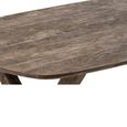 Dining Table - 200cm - 8 Seater - Sculptural Curved Legs - Dark Brown - Mango Wood