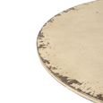 Distressed Outdoor Dining Table - 123cm - 4 Seater - Round - Off White - Metal