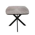 Ray Dining Table - 200cm - 8 Seater - Starburst - Star Base - Dark Brown and Black - Recycled Wood