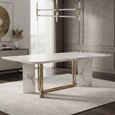 Clearance - Vieste Dining Table - 8 Seater - 200cm - White - Marble - FSS16605