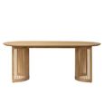 Clearance - Soho Dining Table - Oval - Slatted Base - 8 Seater - 200cm - Oak - FSS17482