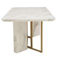 Clearance - Vieste Dining Table - 8 Seater - 200cm - White - Marble - FSS16605