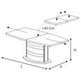 Dama Italian White Extending Dining Table - 200cm-245cm - 8-10 Seater - Pedestal - Chrome Trim