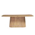 Austin Storage Dining Table - 175cm - 6 Seater - Fluted - Natural - Mango Wood