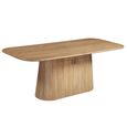 Austin Storage Dining Table - 200cm - 8 Seater - Fluted - Natural - Mango Wood