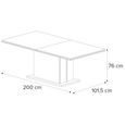 Fidia Italian Extending Dining Table - 200cm-290cm - 8-12 Seater - Fluted Pedestal Base - Emperador Taupe - Marquinia Marble Effect Top