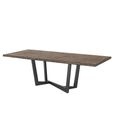 Fidia Italian Extending Dining Table - 200cm-290cm - 8-12 Seater - Marquinia Marble Effect Top and Metal