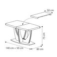 Ambra Italian Extending Dining Table - 140cm-190cm - 6-8 Seater - Sand Birch