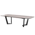 Krystal Italian Dining Table - 240cm - 10 Seater - Net Base - Ceramic and Metal