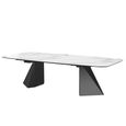 Krystal Italian Dining Table - 240cm - 10 Seater - Tent Base - Ceramic and Metal