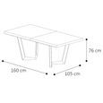 Krystal Italian Extending Dining Table - 160cm-260cm - 6-10 Seater - Net Base - Medblue Birch Gloss - Wooden and Metal