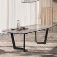 Krystal Italian Dining Table - 200cm - 8 Seater - Net Base - Ceramic and Metal
