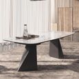 Krystal Italian Dining Table - 200cm - 8 Seater - Tent Base - Ceramic and Metal