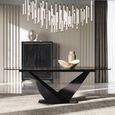 Krystal Italian Dining Table - 200cm - 8 Seater - V Base - Ceramic and Metal