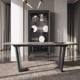 Krystal Italian Dining Table - 240cm - 10 Seater - Net Base - Ceramic and Metal