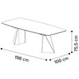 Zenith Italian Dining Table - 200cm - 8 Seater - Tent Base - Calacatta Gold and Black - Ceramic Top