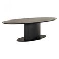 Gordon Dark Wood 210cm 8 Seater Oval Pedestal Dining Table thumbnail 2