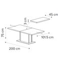 Volare Italian Extending Dining Table - 200cm-290cm - 8-12 Seater - Pedestal - Venetian Grey