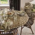 Driftwood Glass Top 4 Seater 130cm Round Dining Table thumbnail 2